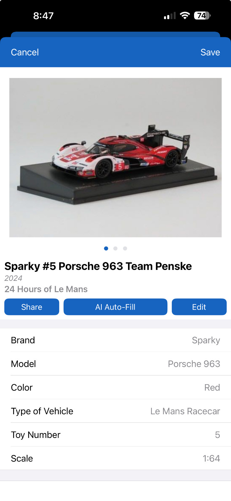 y404 Porsche 963 #5 Porsche Penske Motorsport 6th Le Mans 24H 2024