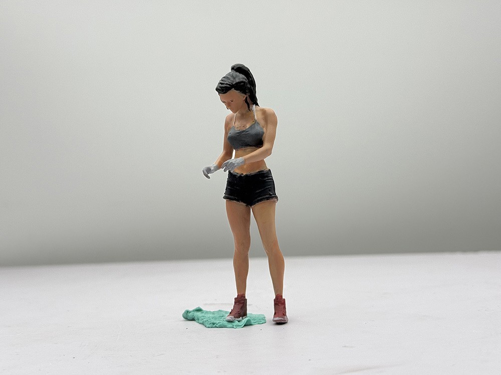1/18 Miniatures Figures Mechanic Beauty Girl Scene Props Model For Cars Vehicles