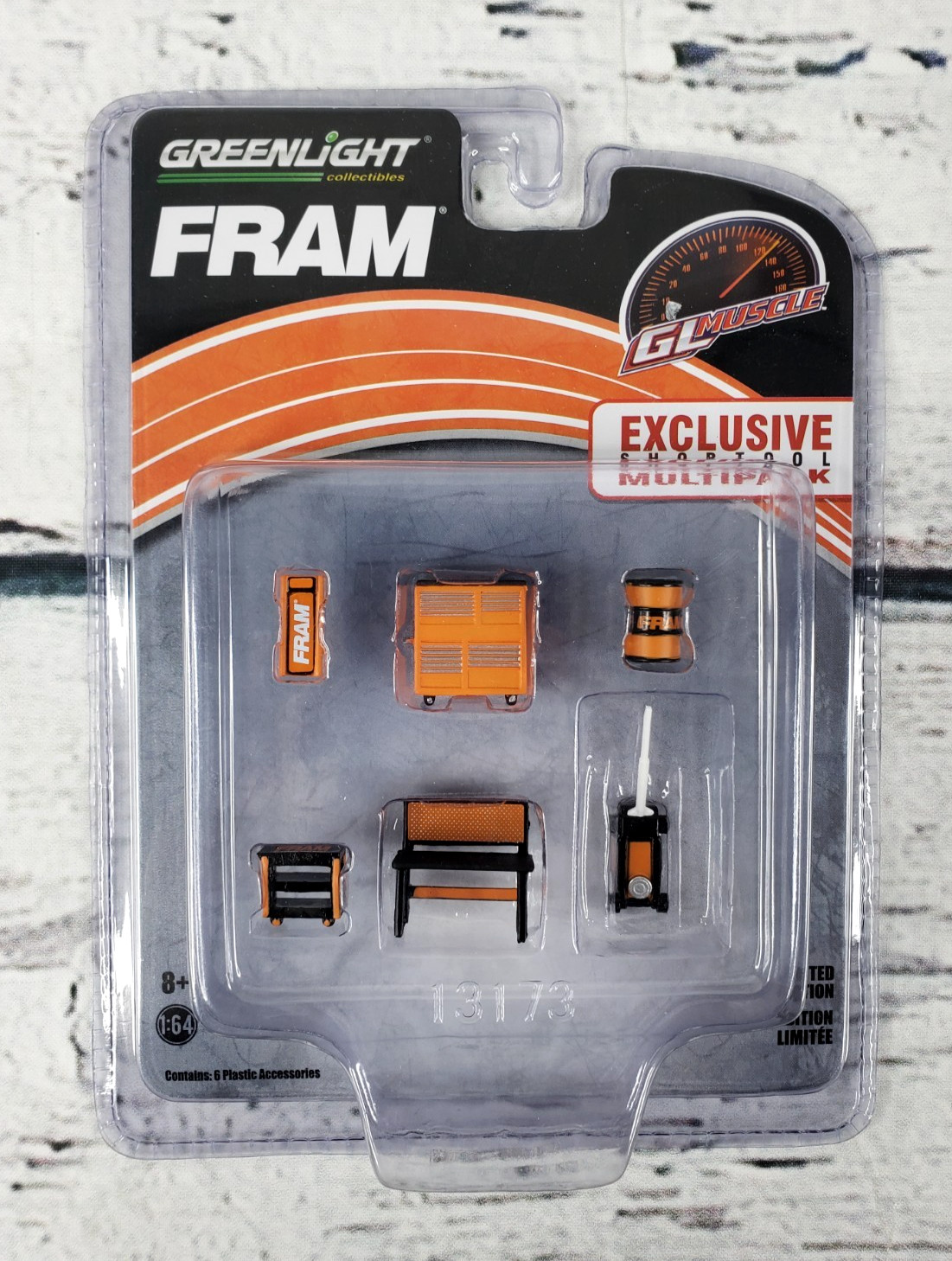 Greenlight GL Muscle Shop Tools – FRAM Oil Filters 1:64 Scale – Brand New