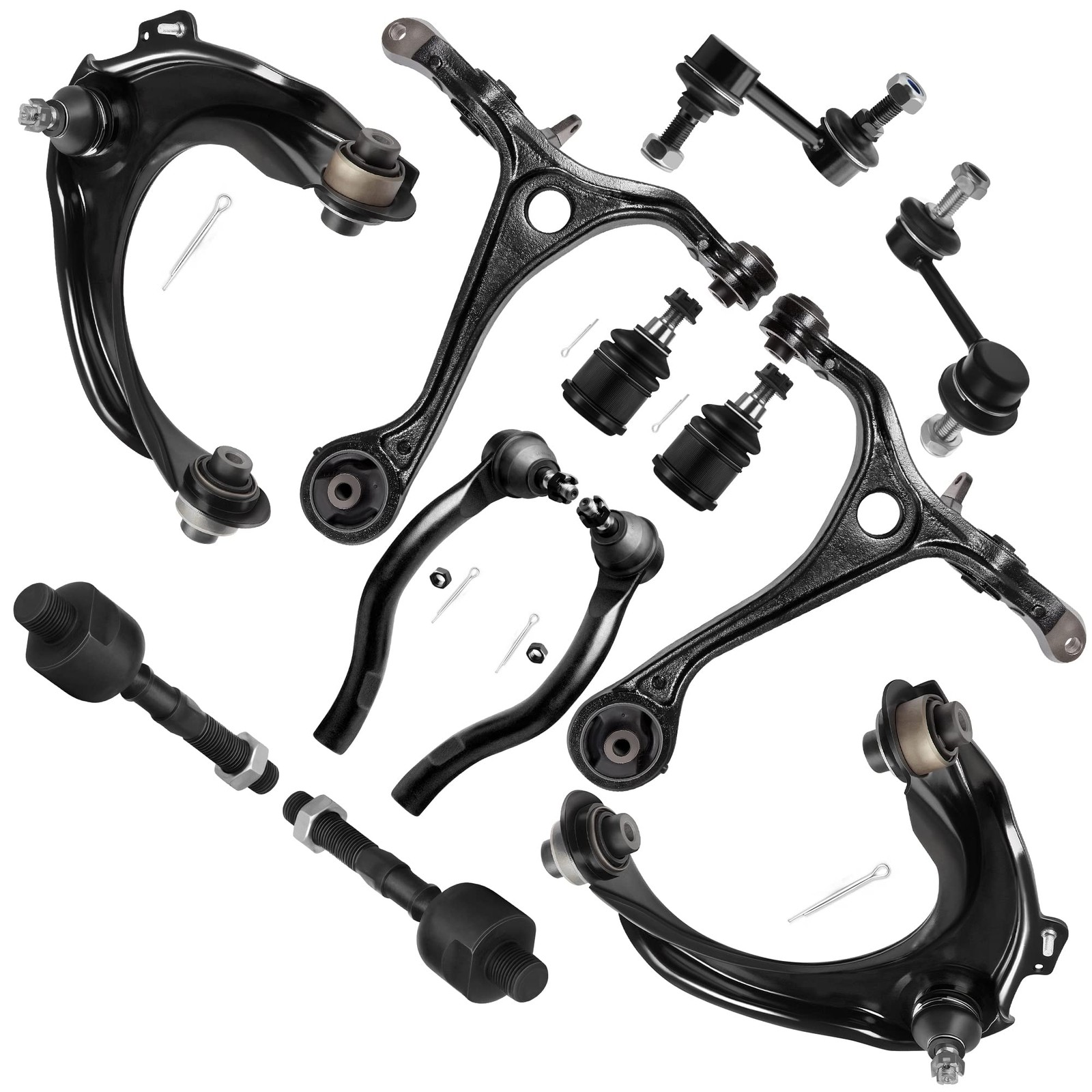12Pcs Front Suspension Kit 2 Upper Control Arm and Ball Joint 2 Lower Control Ar