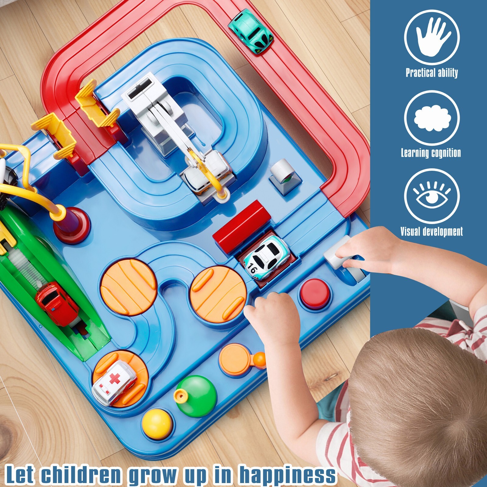 Adventure Race Car Track Kids Toys for 3 4 5 6 Year Old Boys Girls