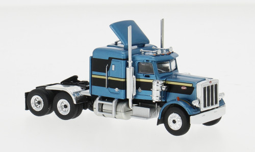 BREKINA 1973 PETERBILT 359 TRACTOR BLUE / BLACK HO 1/87 PLASTIC