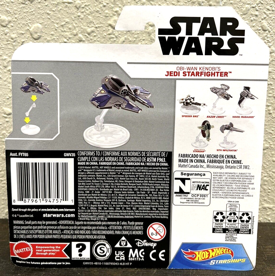 STAR WARS – Hot Wheels Starships – Obi Wan Kenobi’s Jedi Star fighter -GWV35-New