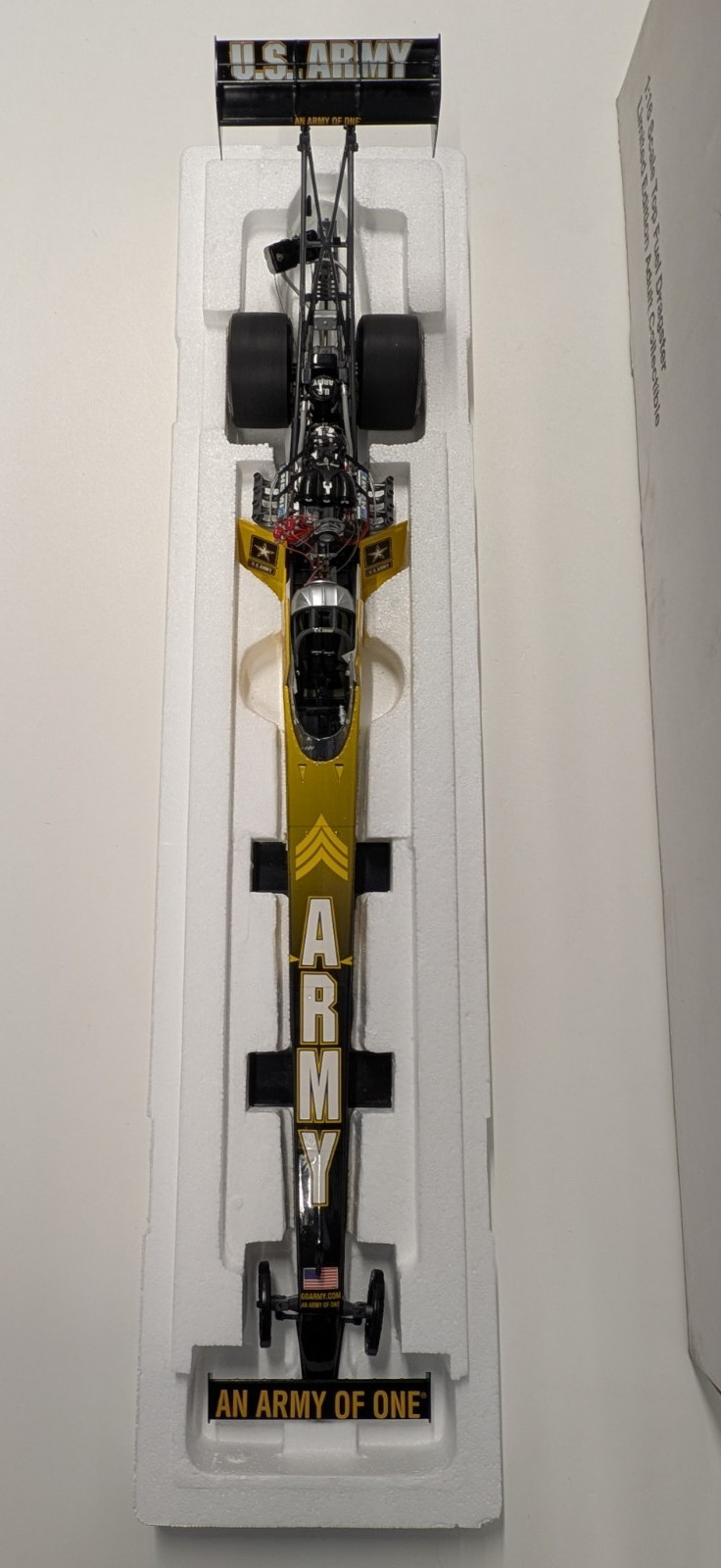 Milestone 2004 Tony Schumacher U.S. Army Sarge 1/16 Top Fuel Dragster NHRA As Is