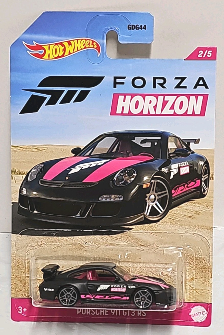 Hot Wheels 2021 Forza Horizon Porsche 911 GT3 RS 2/5 Black and Pink