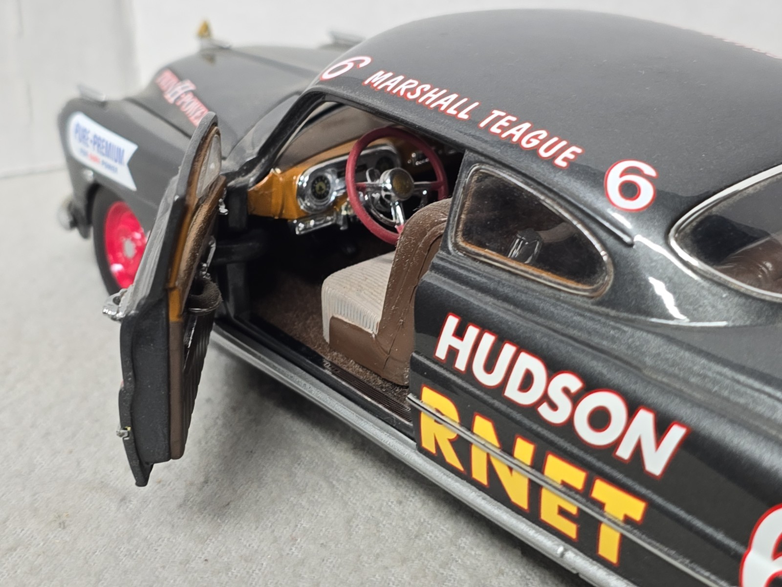 Franklin Mint Fabulous Hudson Hornet #6 Masshall Teague Gray