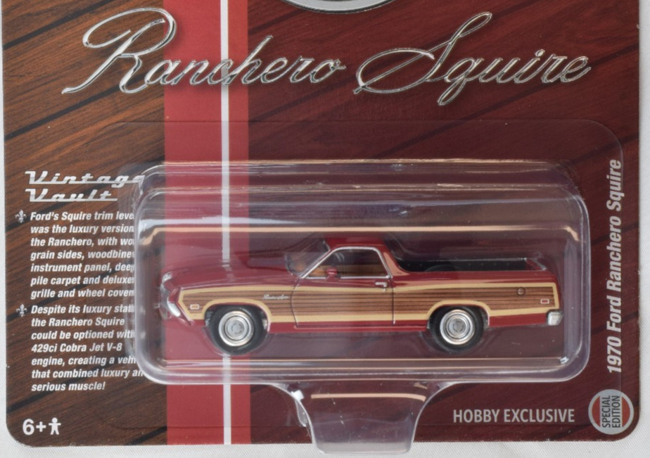 Johnny Lightning 1970 Ford Ranchero Squire – Hobby Exclusive 1:64 Car JLSP441