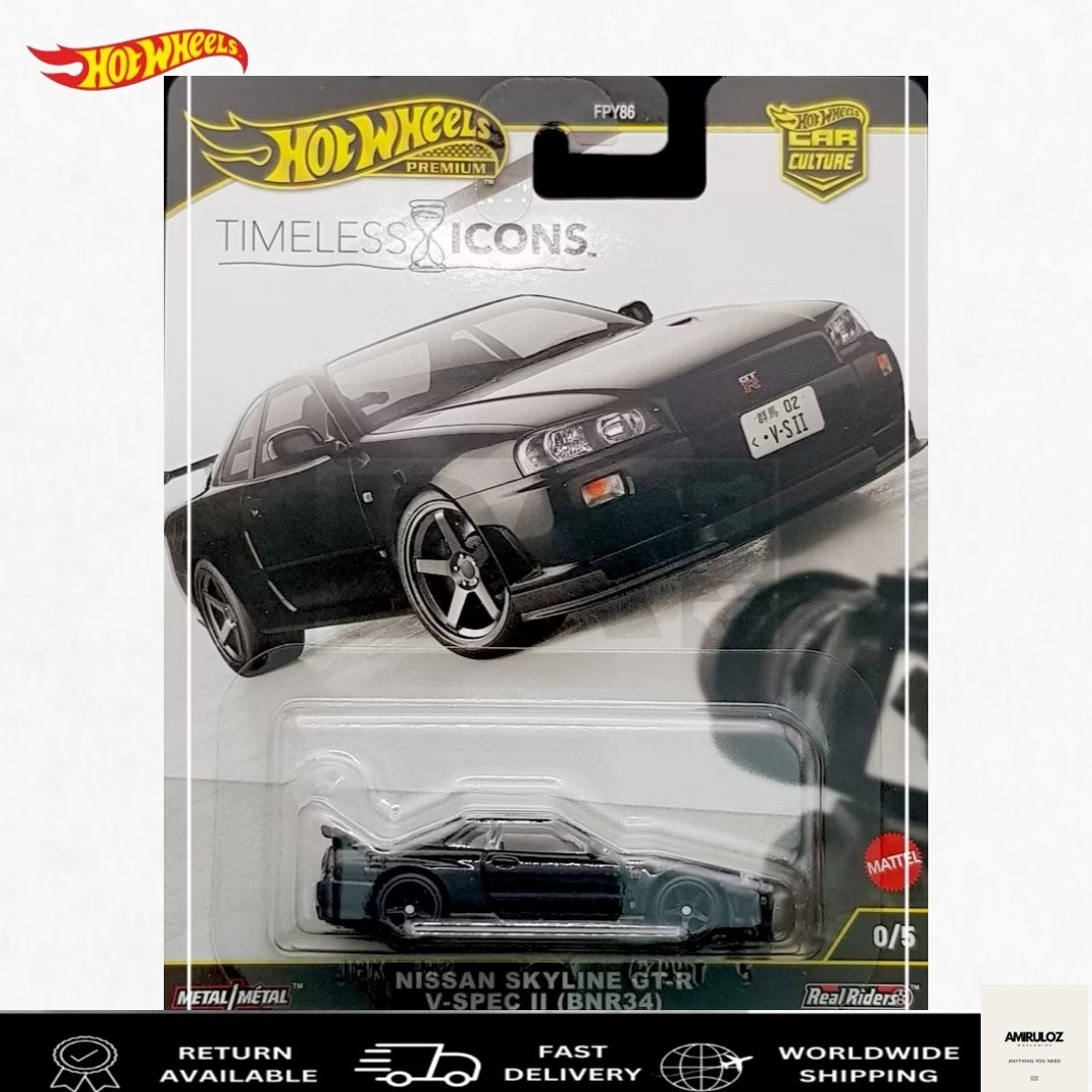 Hot Wheels 2025 Timeless Icons CUSTOM CHASE Nissan SKYLINE GTR V Spec II NEW