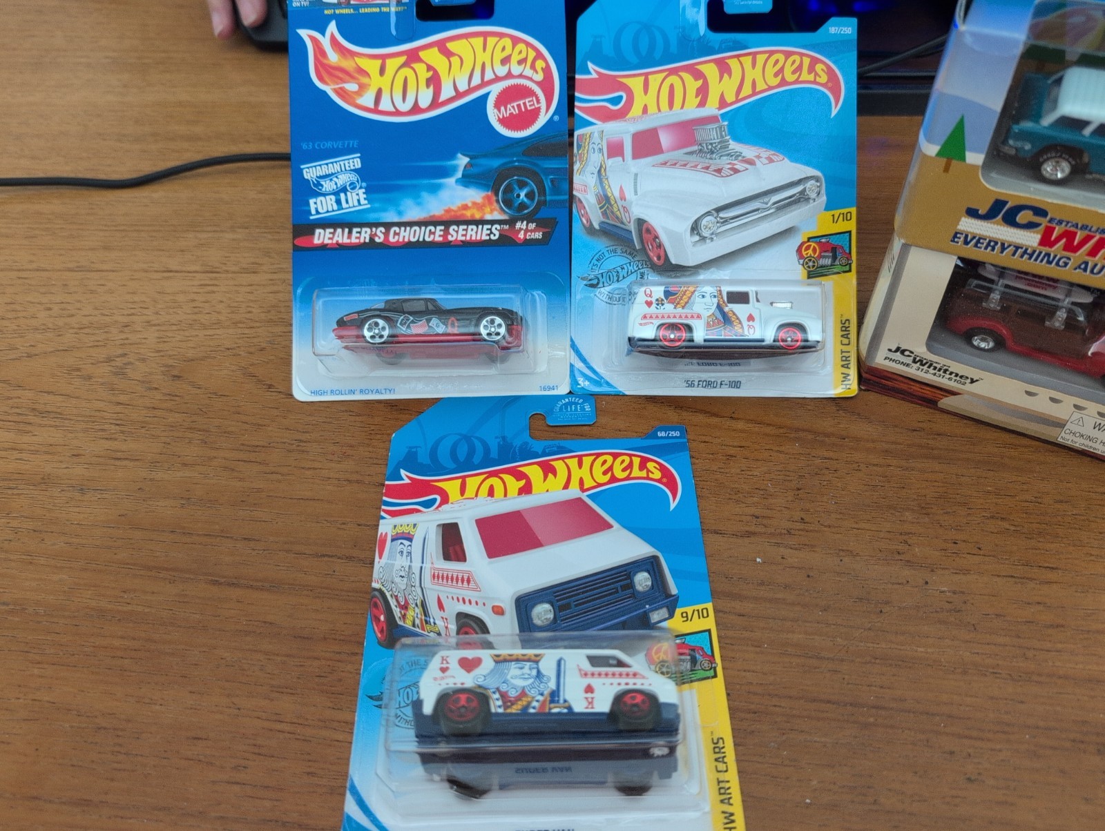 Hot Wheels Lot Of 5 (2) JC Whitney’s 40’s WOODIE & NOMAD. (3) Mixed Hot Wheels.