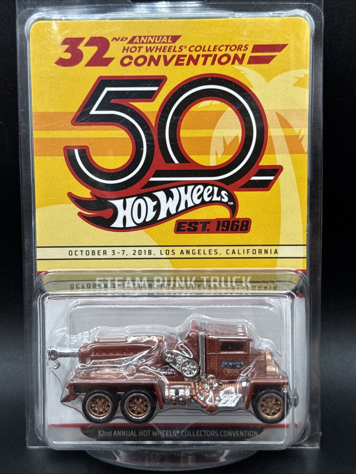 2018 hot wheels BROWN STEAM PUNK TRUCK 32nd Convention Dinner Car 02479/04000
