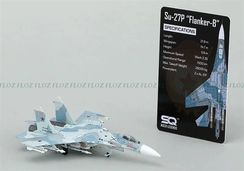 SQ Wings Baltic Fleet Naval Aviation Su-27P RF-33753 1:200 Model 2022 Red 98
