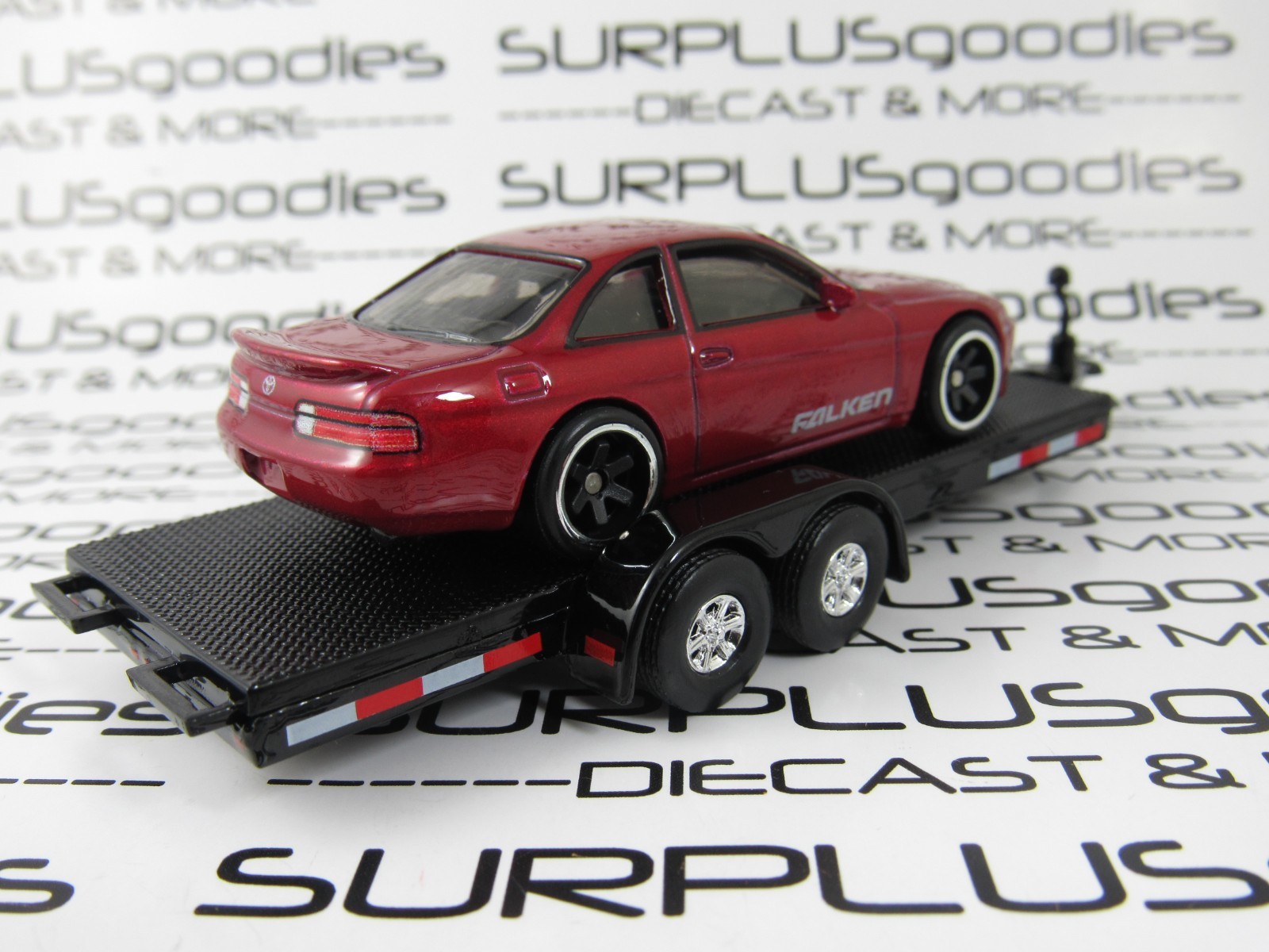 Hot Wheels 1:64 LOOSE Track Day: Dark Red 1996 TOYOTA SOARER JZZ30 w/Car Trailer
