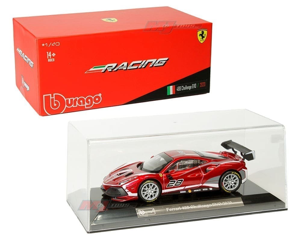 2020 Ferrari 488 Challenge EVO (Ferrari Racing) 1:43 Scale Model – Bburago 36309