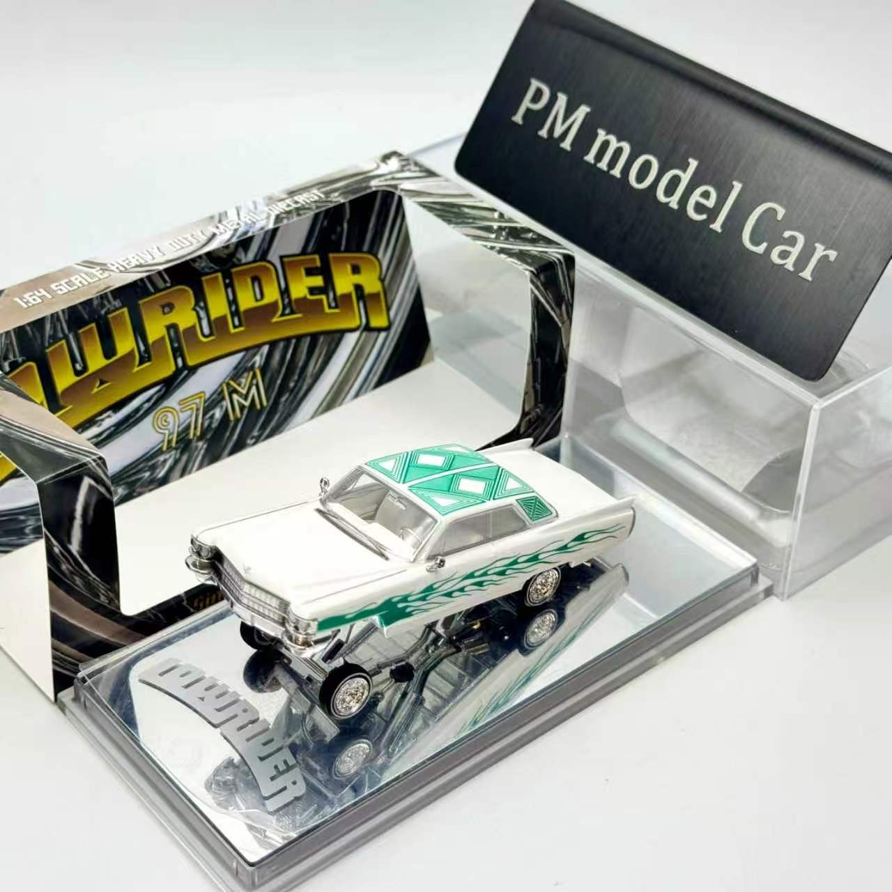 97M 1:64 1964 Coupe Coupe DeVille LowRider Diecast Model Car