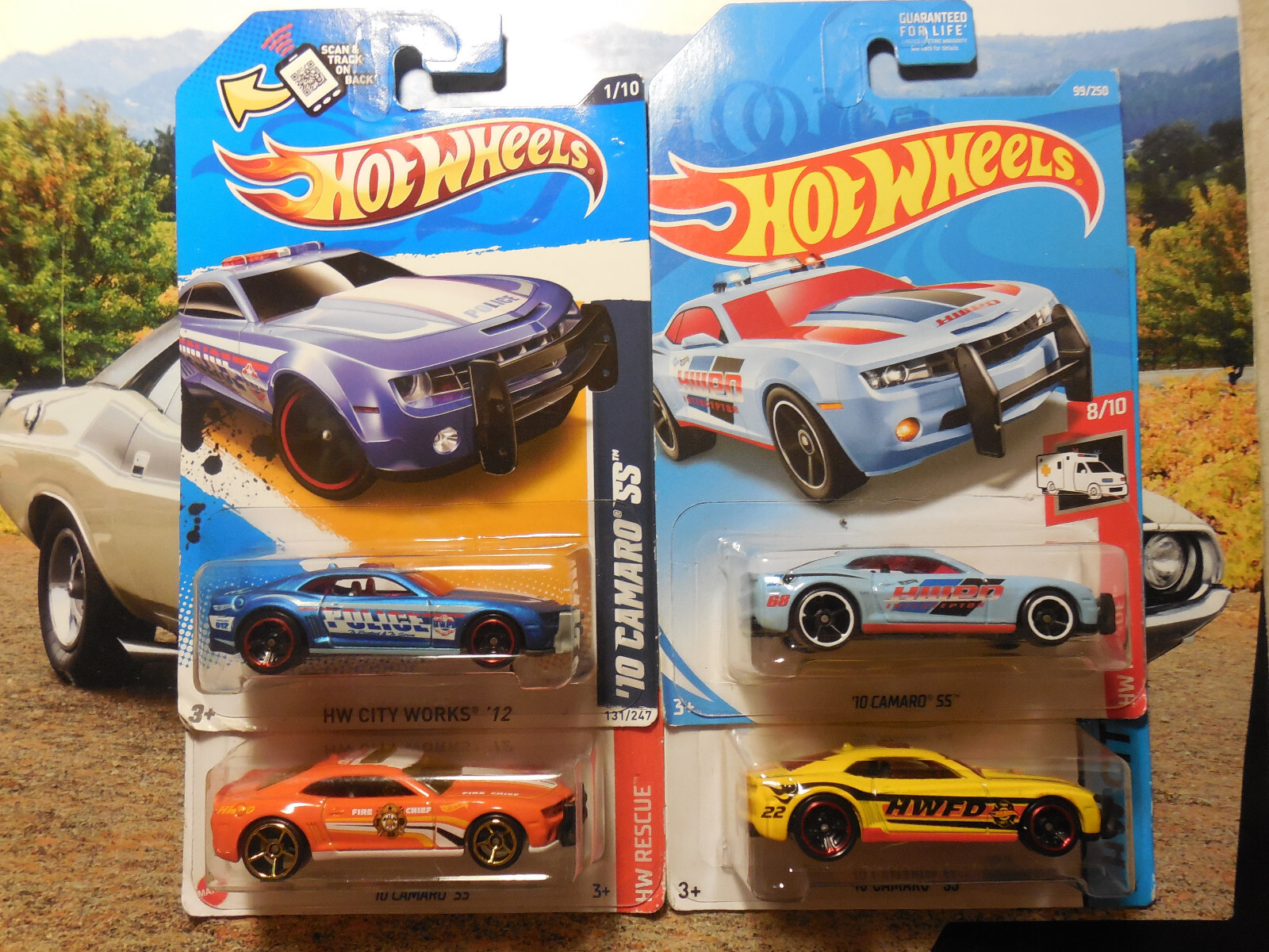 Hot Wheel ’10 Chevy Camaro SS LOT 4 HWPD Police FIRE CHIEF HWFD RESCUE CITY WORK