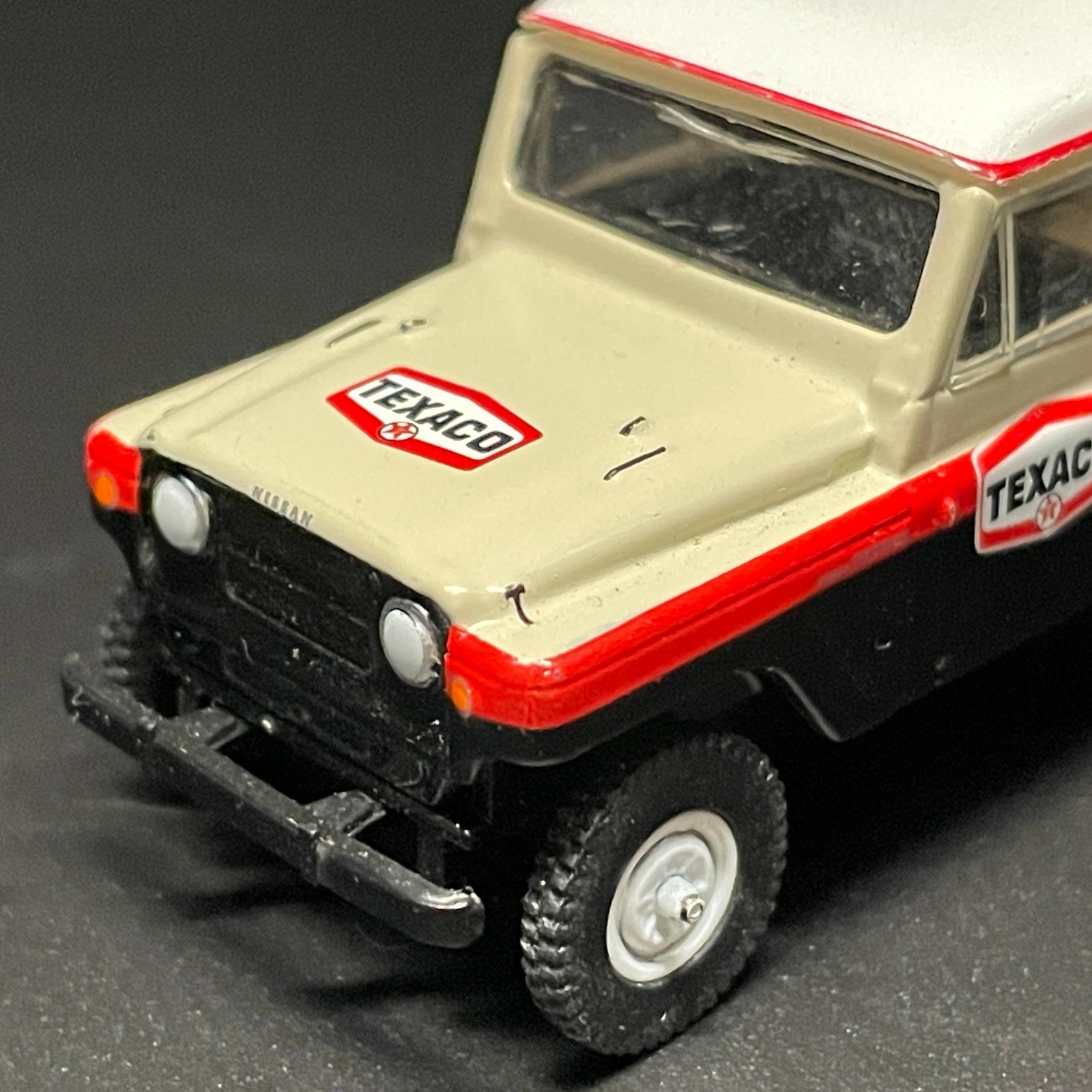 1967 Nissan Patrol Texaco SUV 1/64 Premium Diecast w/ RR’s & Removable Top