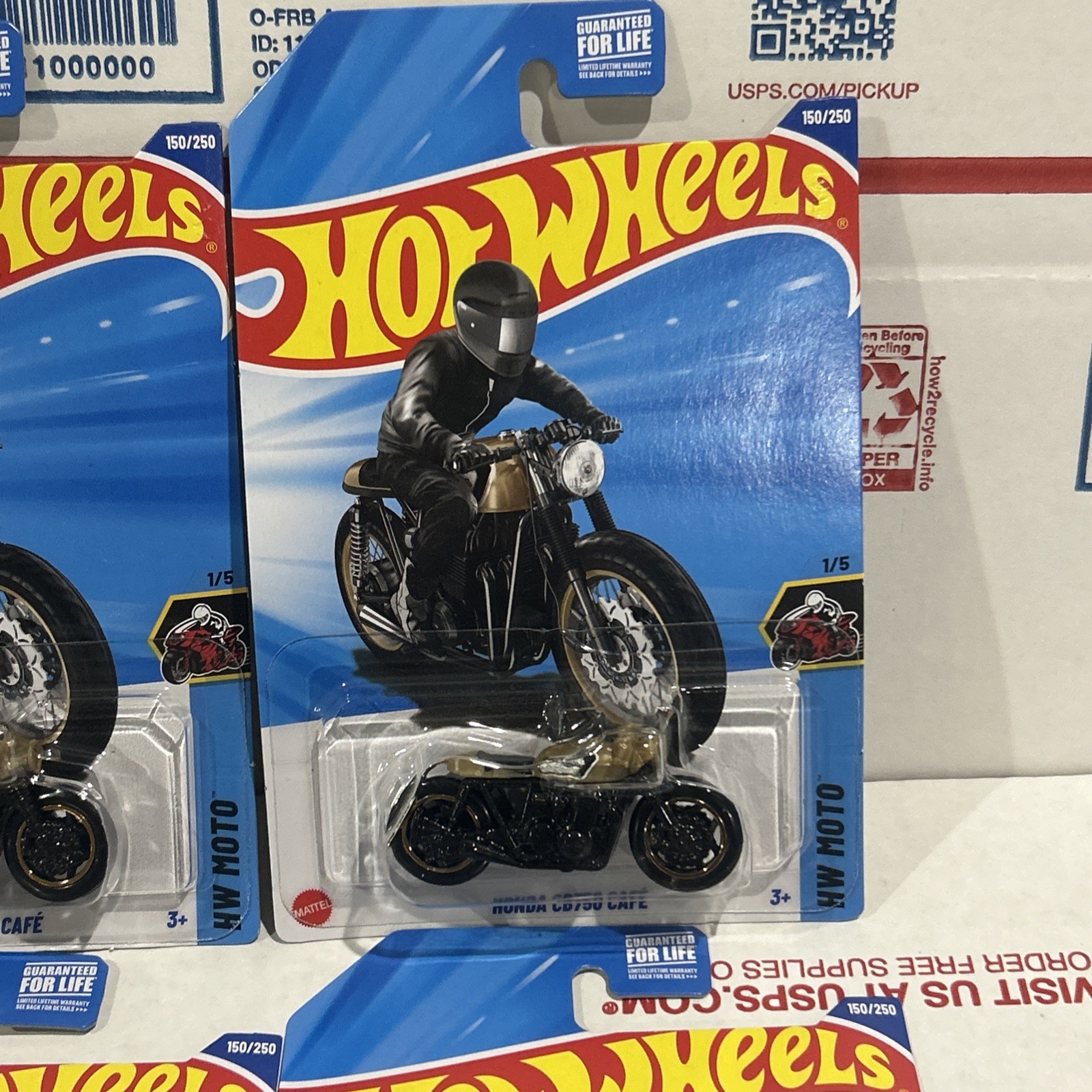 Lot of 4 NEW 2025 Hot Wheels Kroger Exclusive HONDA CB750 CAFE Motorcycles Card