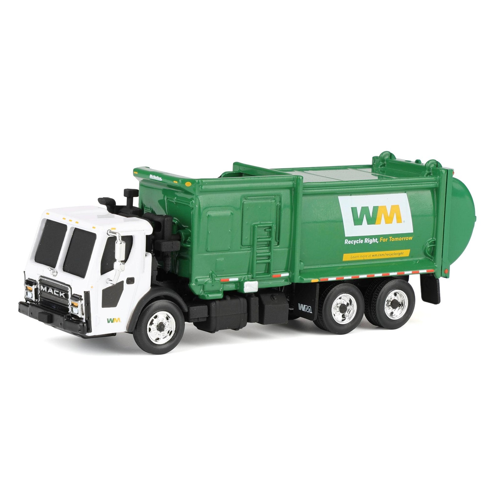 1/87 Mack LR Waste Management Refuse Truck McNeilus ZR Side Loader 80-0355D