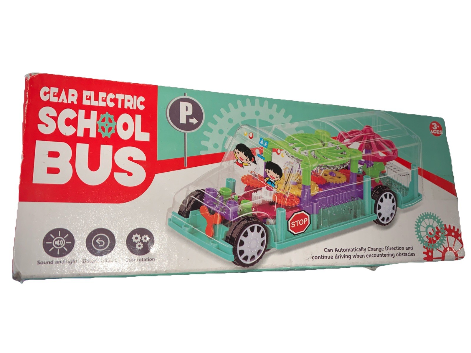 Light Up Transparent School Bus Toy for Kids & Toddlers – Musical, Flashing L…