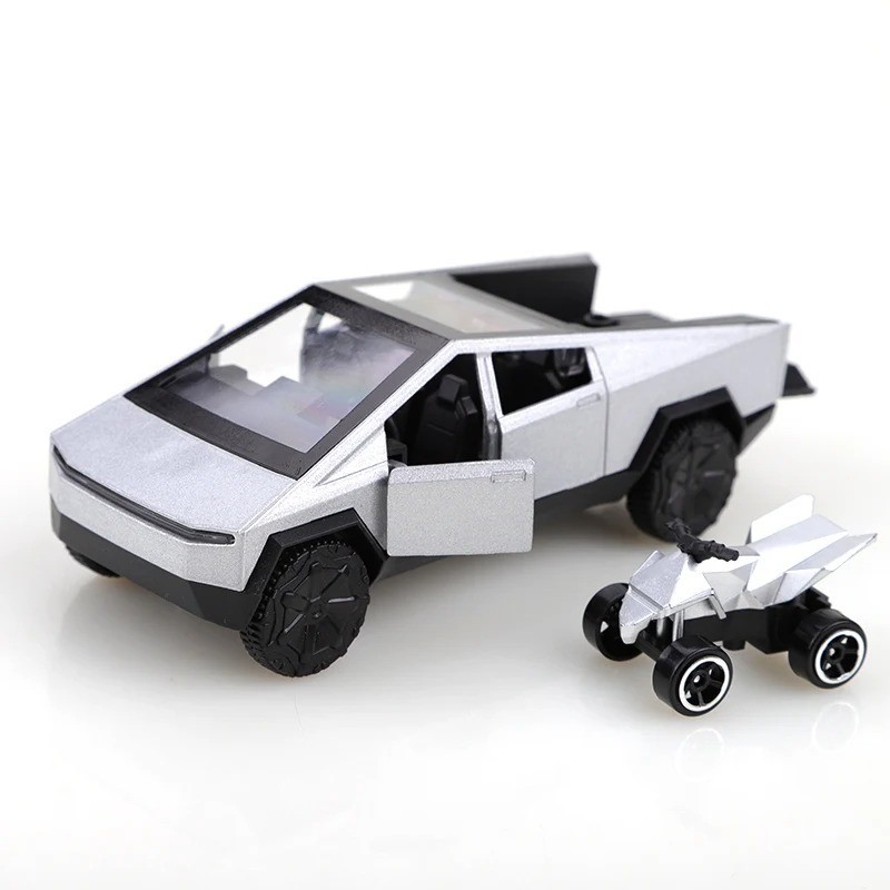 1:36 scale alloy die-cast Cybertruck-inspired pickup toy cars
