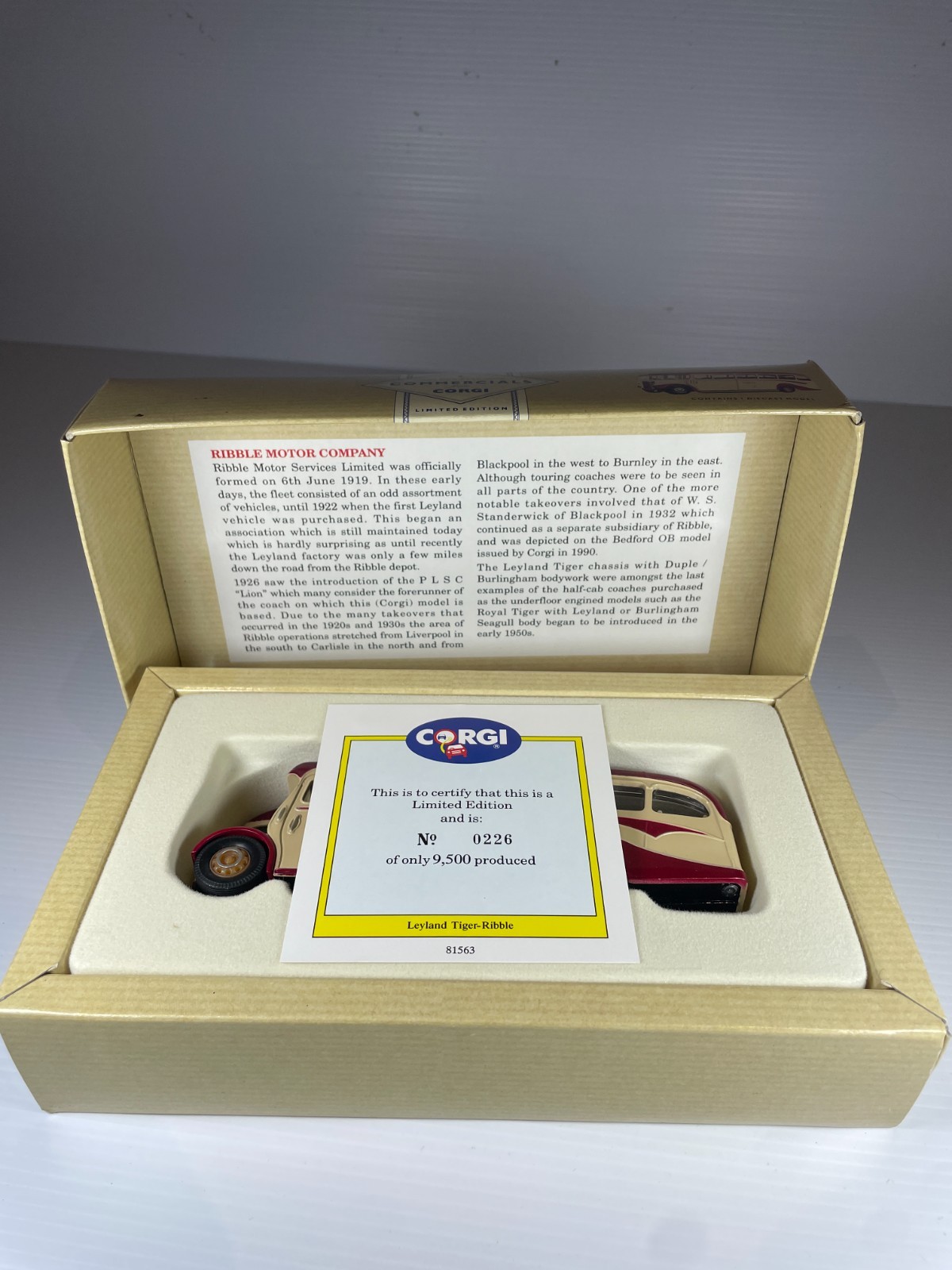 Corgi Classics 1:50 Scale 97192 Leyland Tiger Ribble Motor Services Bus Boxed.