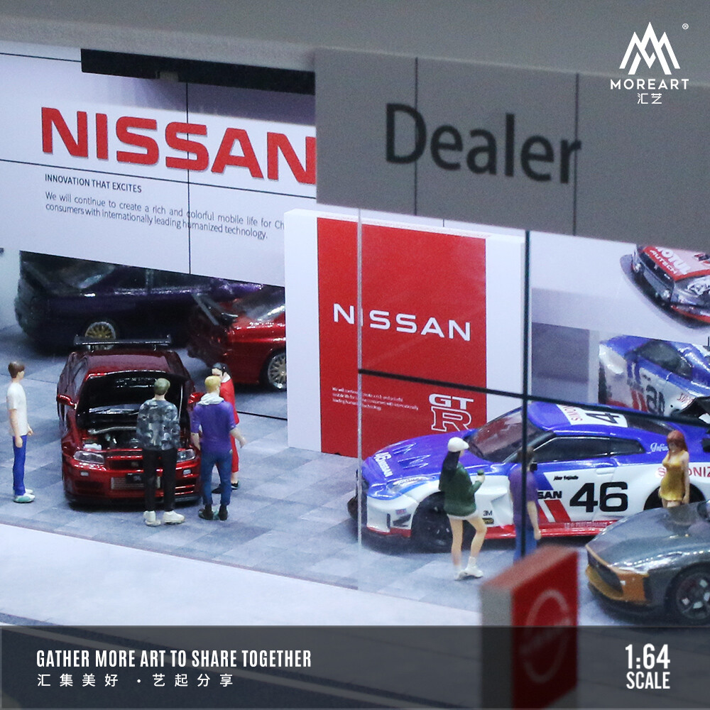 Diorama 1/64 Parking Lot Scene Garage Model LED Light Showroom Scene Display US