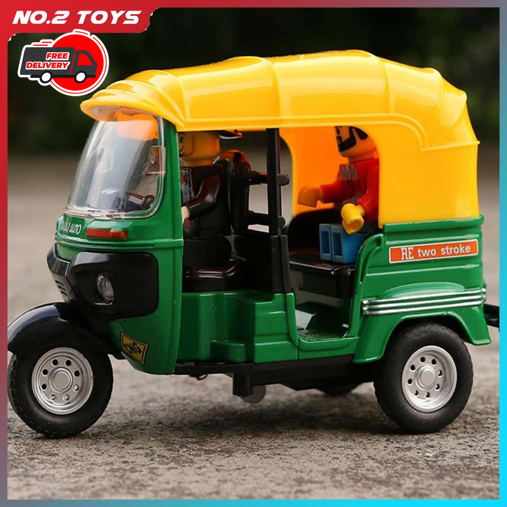 1:14 Tricycle Model Alloy with Sound and Light Pull Back Car Model Toy