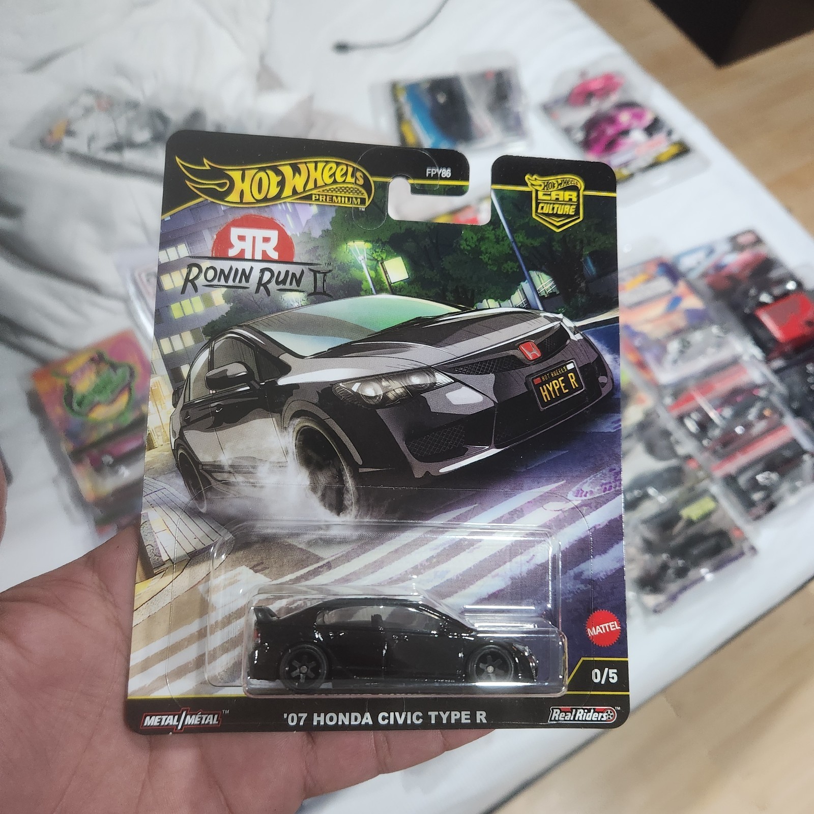 Hot Wheels Car Culture Ronin Run II ’07 Honda Civic Type R Black 0/5 Chase