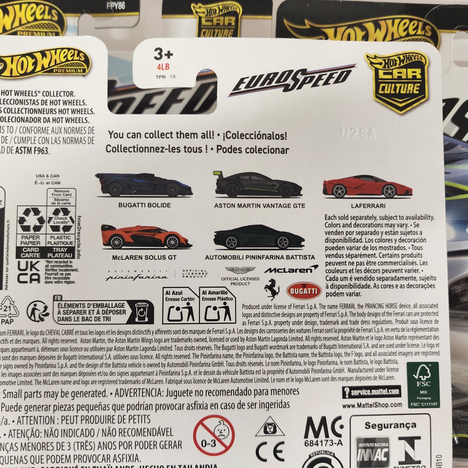 Laferrari 3/5 * RED * 2025 Hot Wheels Car Culture EURO SPEED WC64