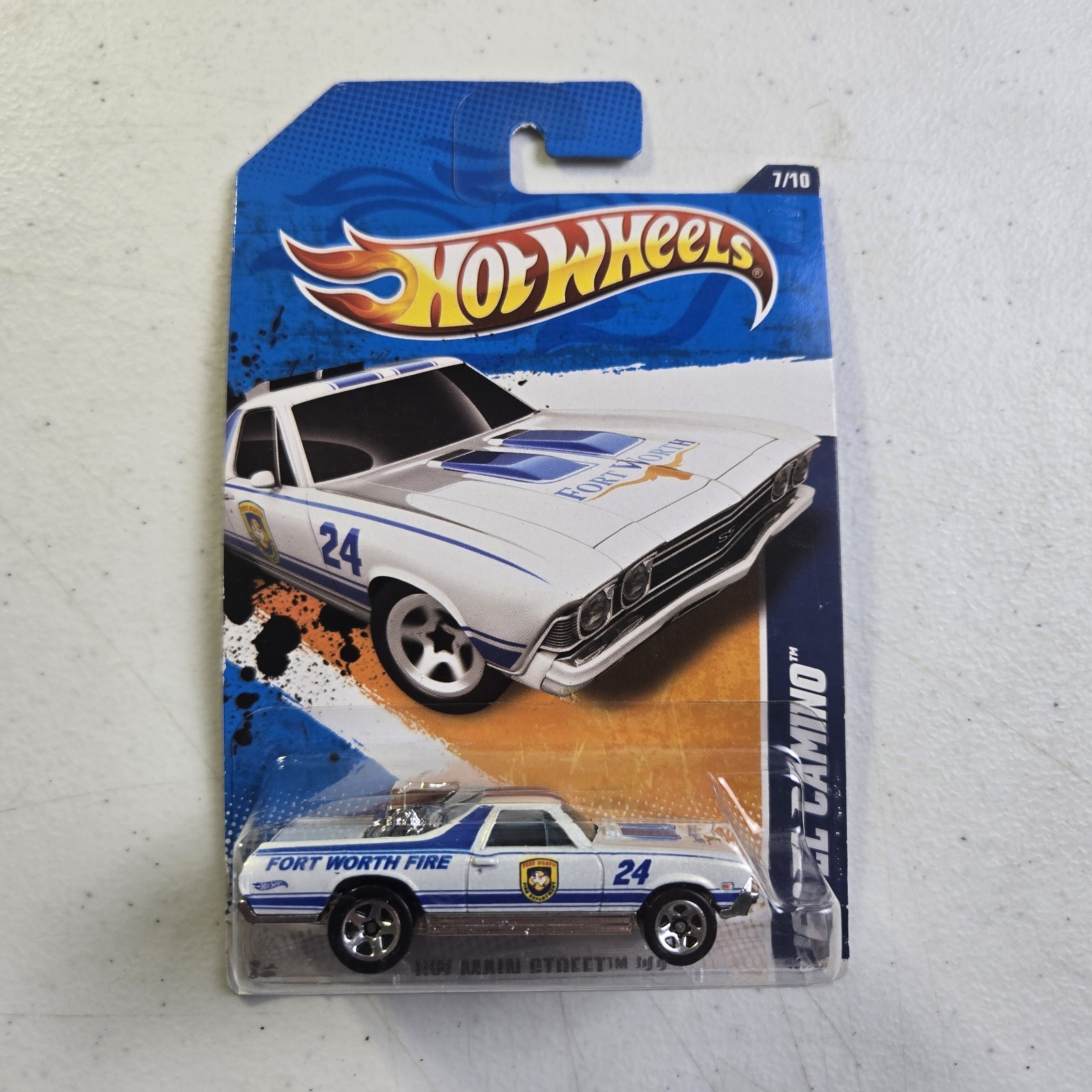 2010 Hot Wheels HW Main Street ’11 1968 Chevrolet El Camino White