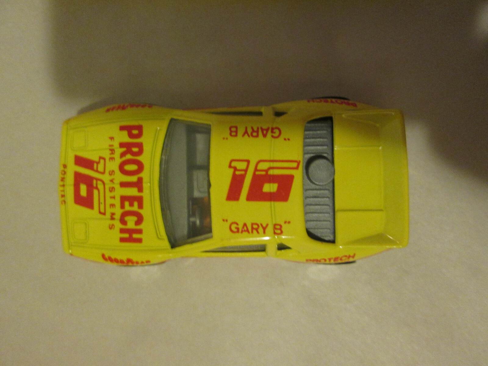 1985 Matchbox Pontiac Fiero Stock Car #2 Protech Fire Systems Gary B #16 Mint