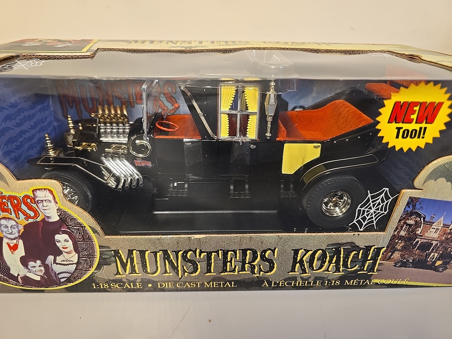 American Muscle ERTL 1:18 Scale The Munsters Munsters Koach Diecast Car NIB