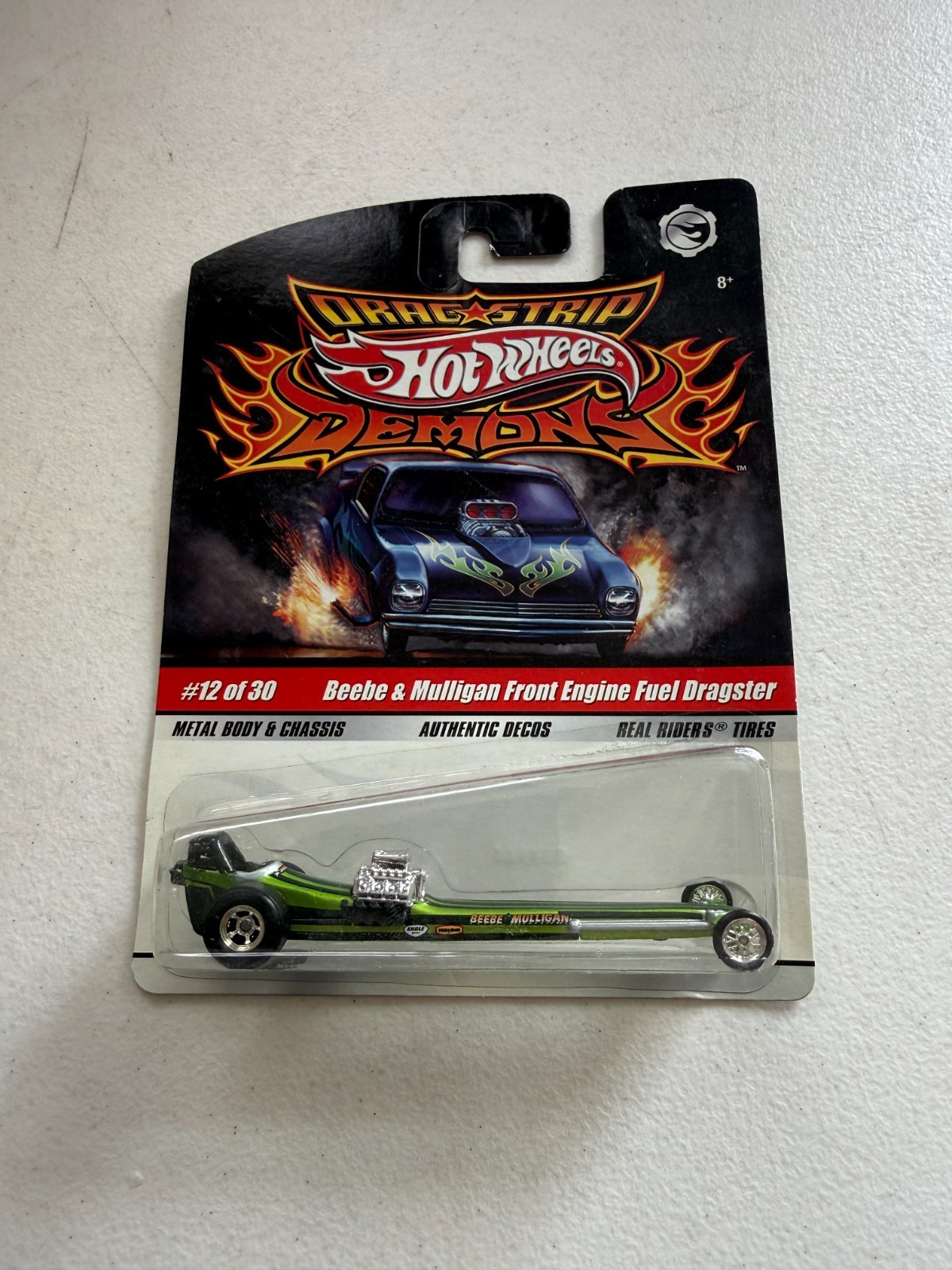 Hot Wheels Drag Strip Demons Beebe & Mulligan Front Engine Fuel Dragster BO6