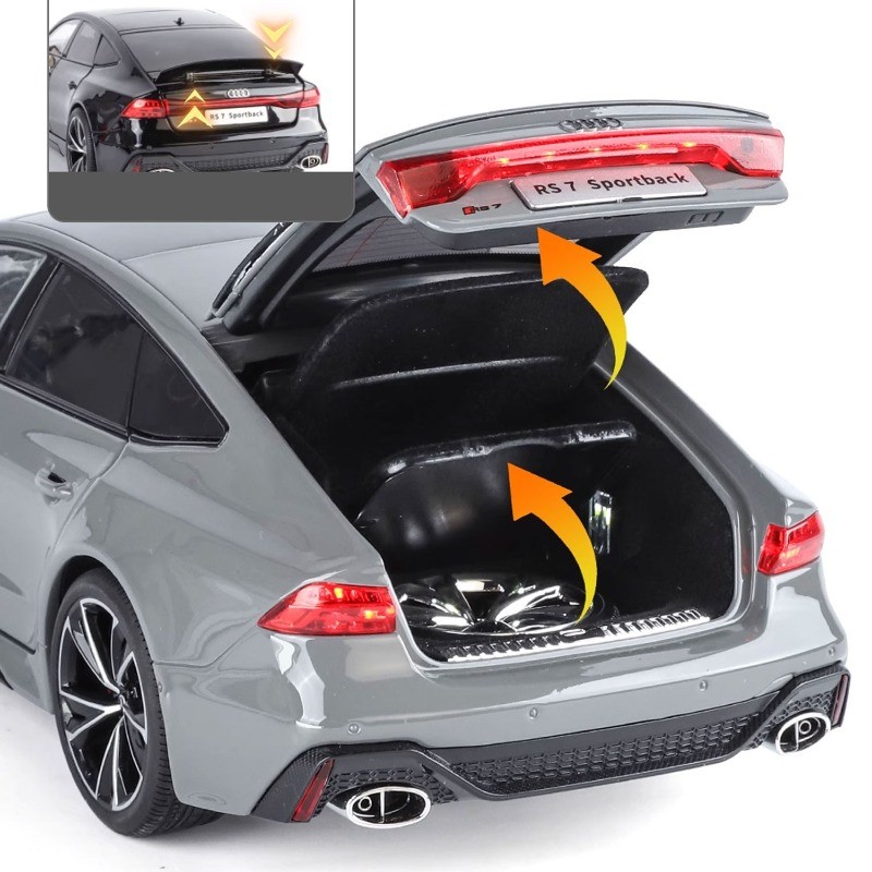 1/18 for RS7 Sportback Model with Key Remote Control-Sound Light Effects Model