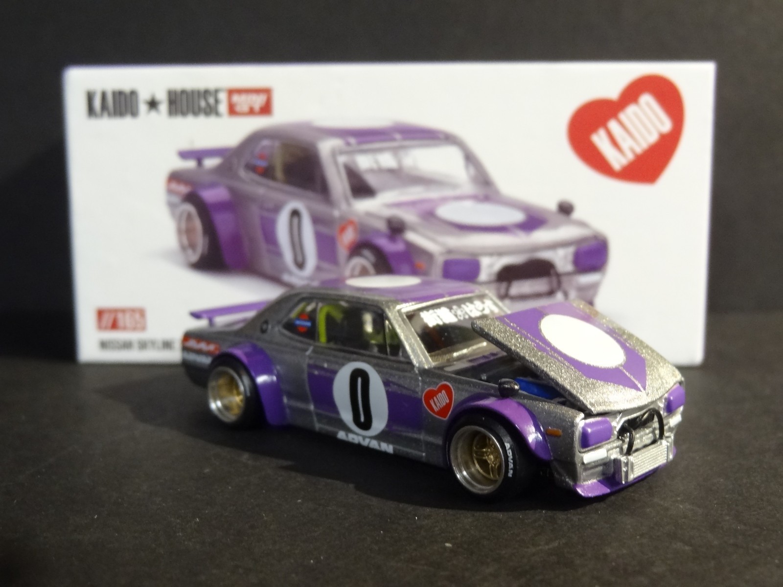 KAIDO HOUSE x MINI GT – NISSAN SKYLINE 2000GT-R KAIDO WORKS V1 #KHMG165