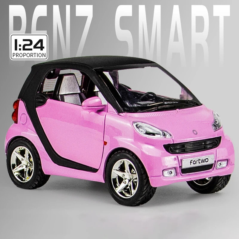 1:24 Car Smart Fortwo Alloy Metal Diecast Vehicle Toy Car Model Metal Car Toys