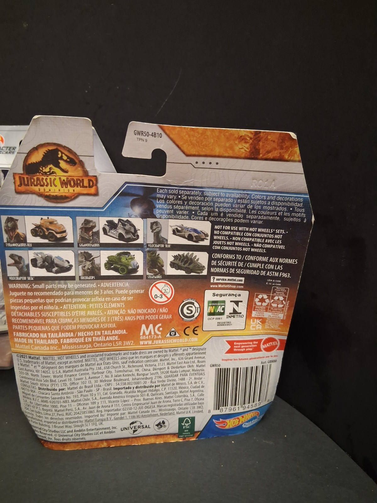 2022 Hot Wheels Jurassic World Dominion Dinosaur Character Car lot of 3 Cars
