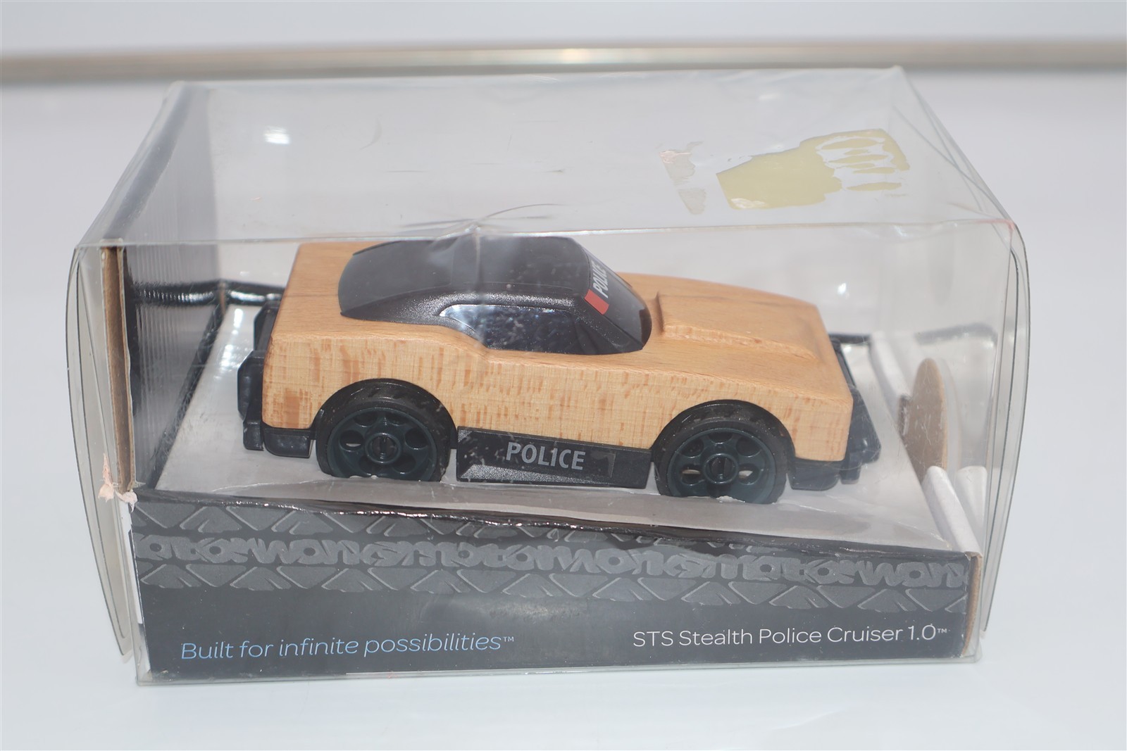 Motorworks – STS STEALTH POLICE CRUISER 1.0 Wooden Car Vehicles Snap-Fit – NEW –