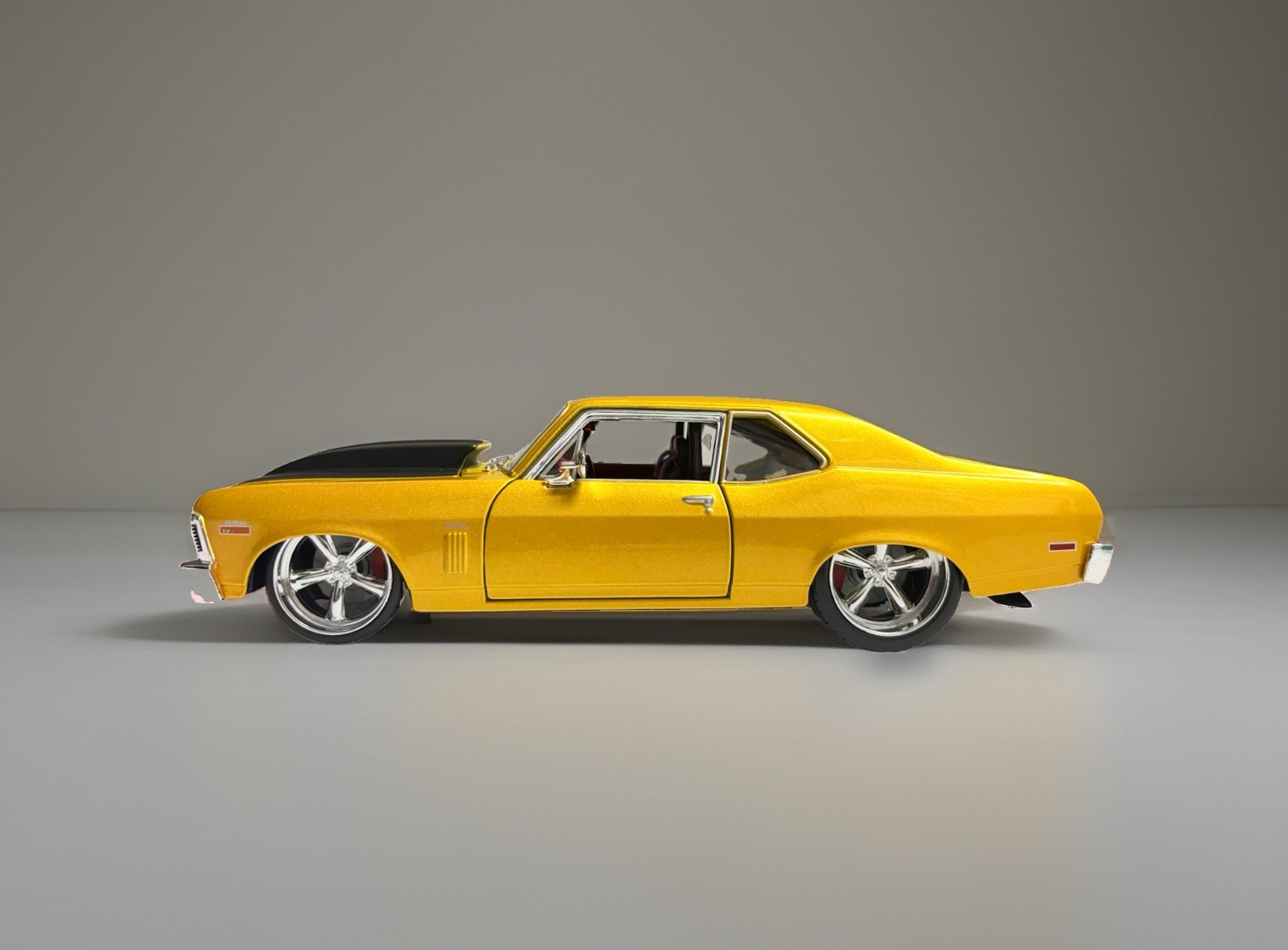 🔥1970 Chevy Nova SS PRO Super Street Car Custom BUILT WORKING LED LIGHTS 1/18