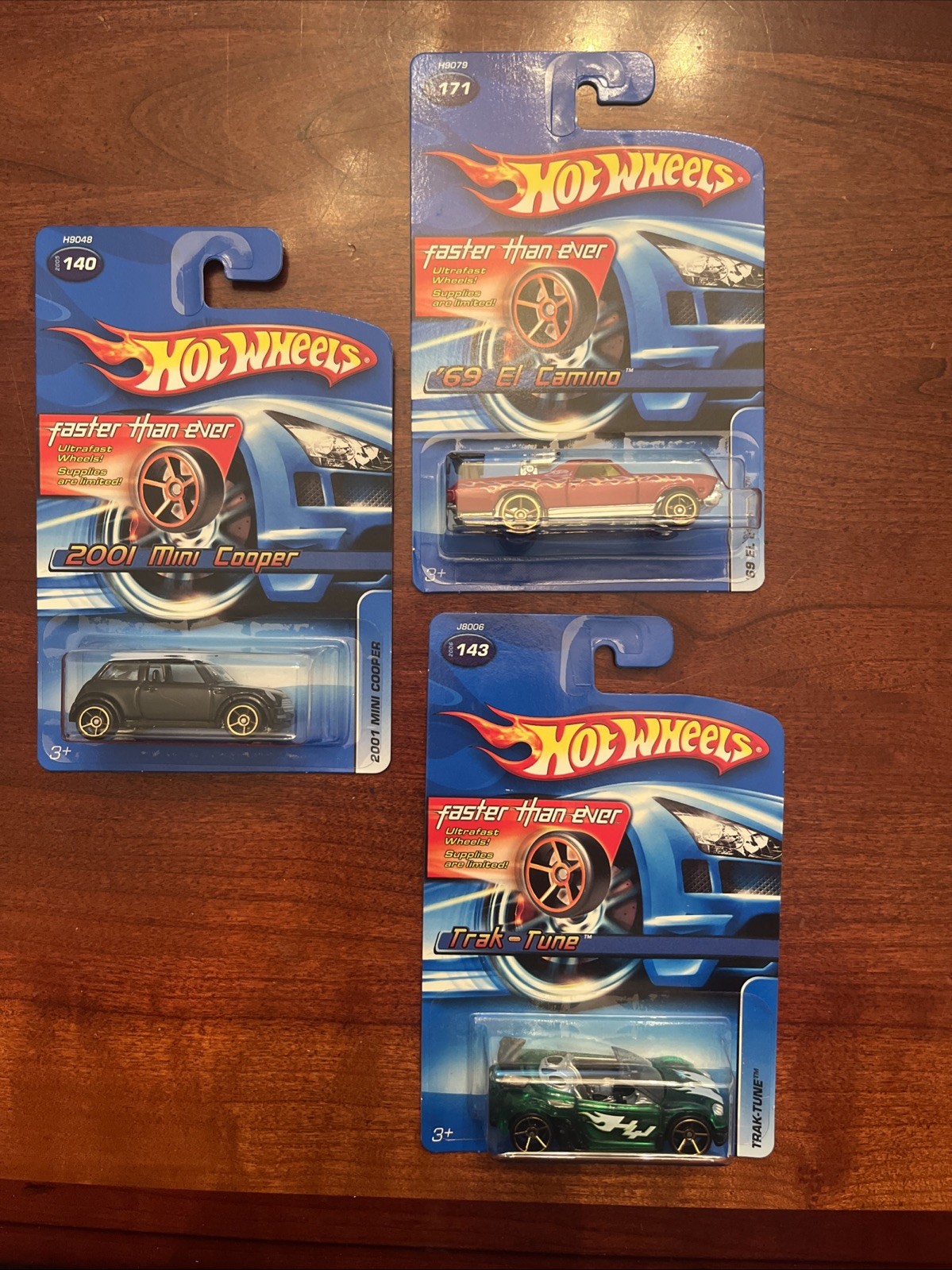2005 HOT WHEELS FASTER THAN EVER LOT OF 7 VARIOUS CARS FTE NIP FREE SHIPPING