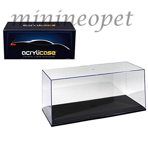 ACRYLICASE 10004 CLEAR DISPLAY SHOW CASE FOR 1/24 DIECAST MODEL CAR BLACK BASE