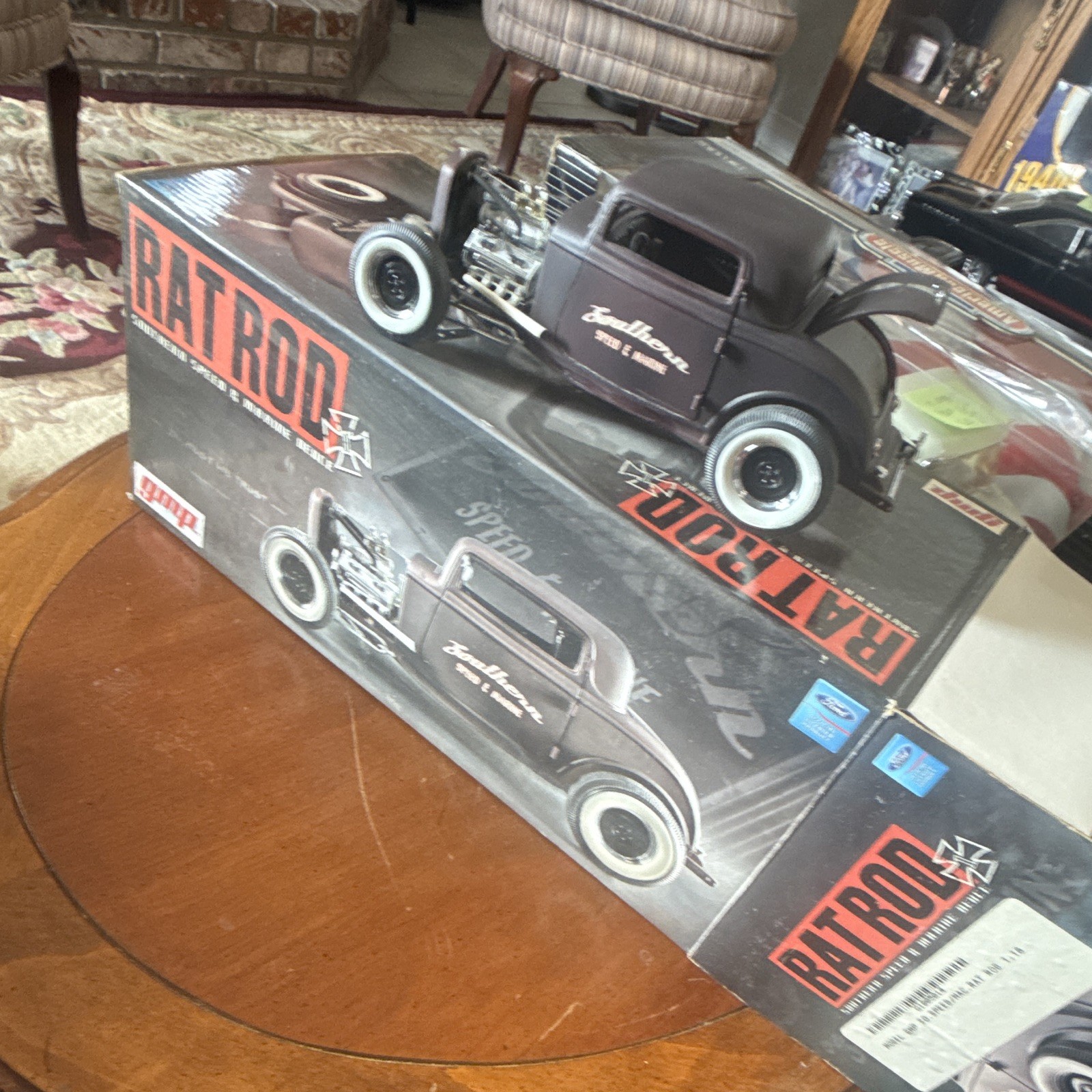 Jada Toys Rat Rod 1934 Ford 3-Window Coupe 1:24 Diecast Brown w/ Box