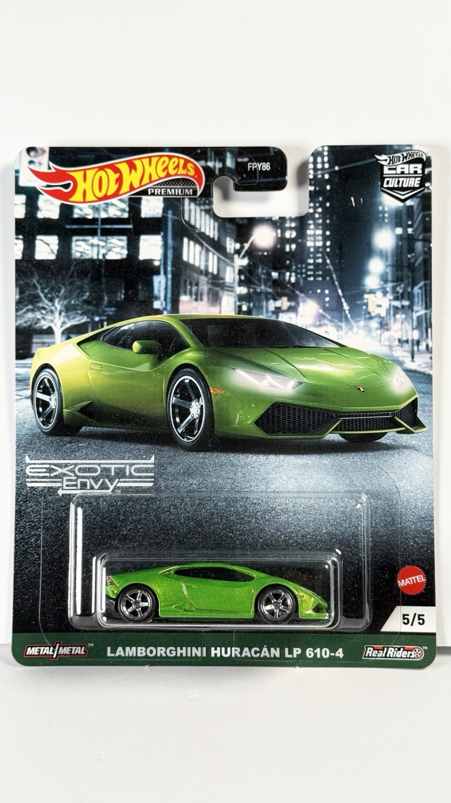 1/64 HOT WHEELS 2020 CAR CULTURE EXOTIC ENVY LAMBORGHINI HURACAN LP 610-4