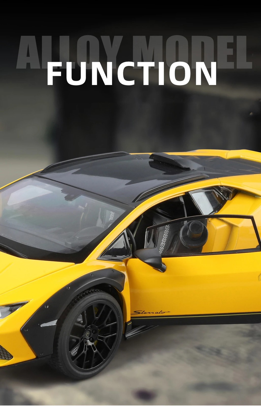 1:18 Lamborghini Huracan Sterrato Alloy Sports Car Model Diecast Metal Track Rac