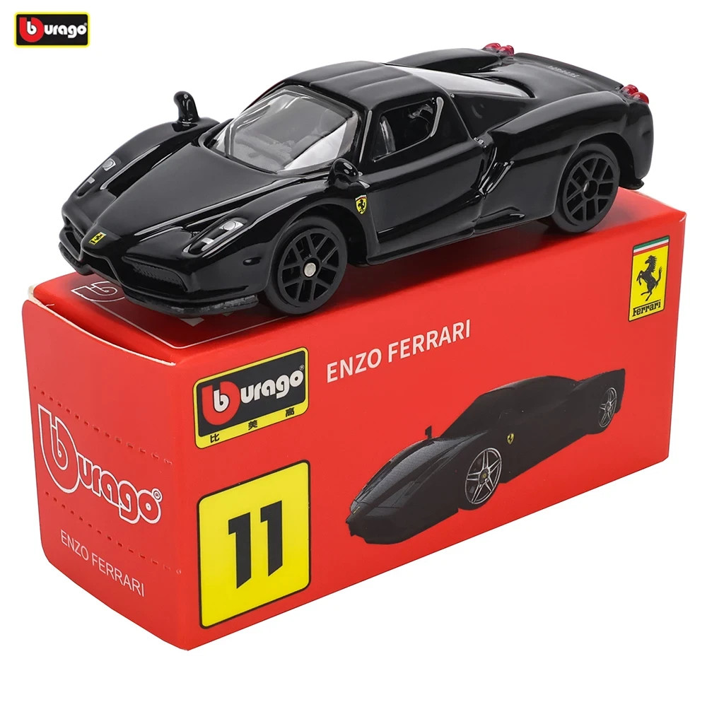 Bburago 1/64 ENZO Ferrari Black Diecast Metal Racing Sports Car Ferrari Diecast