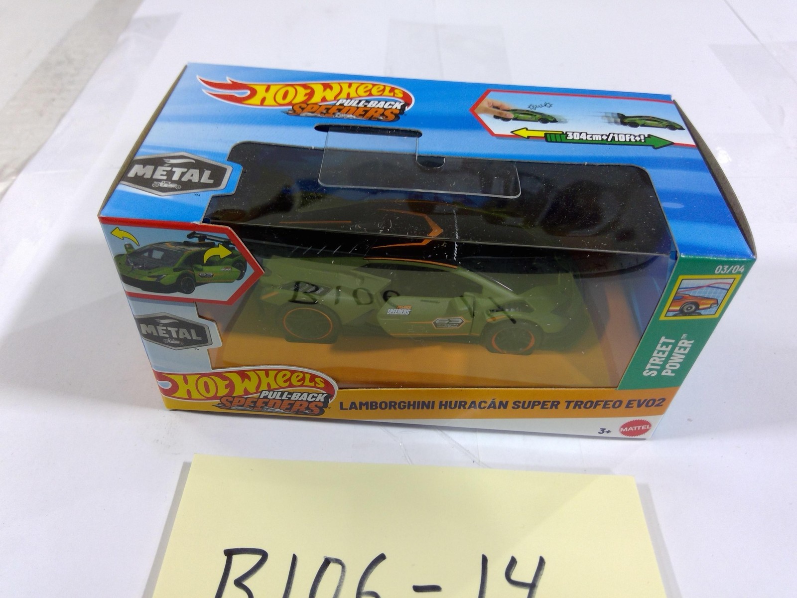 Hot Wheels Lamborghini Huracan Super Trofeo EVO2 Car 3+ Street Power Green New