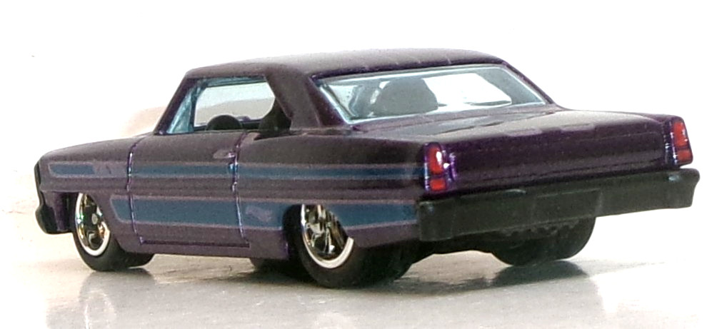 LOOSE 2022 HOT WHEELS 1:64 PURPLE ’66 CHEVY NOVA WHEEL SWAP REAL RIDERS