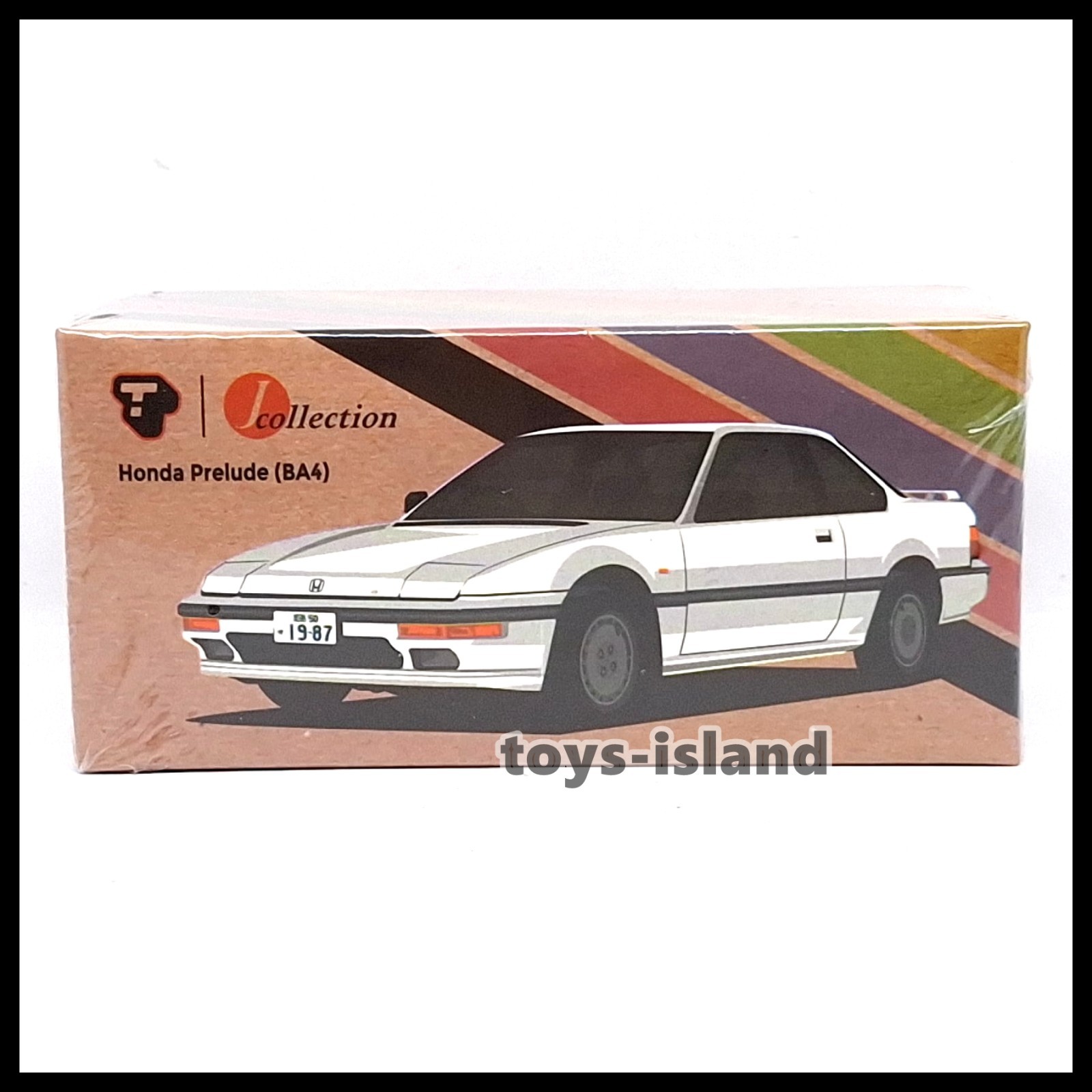 Tarmac Works J Collection 1/64 Honda Prelude BA4 White Diecast Car New