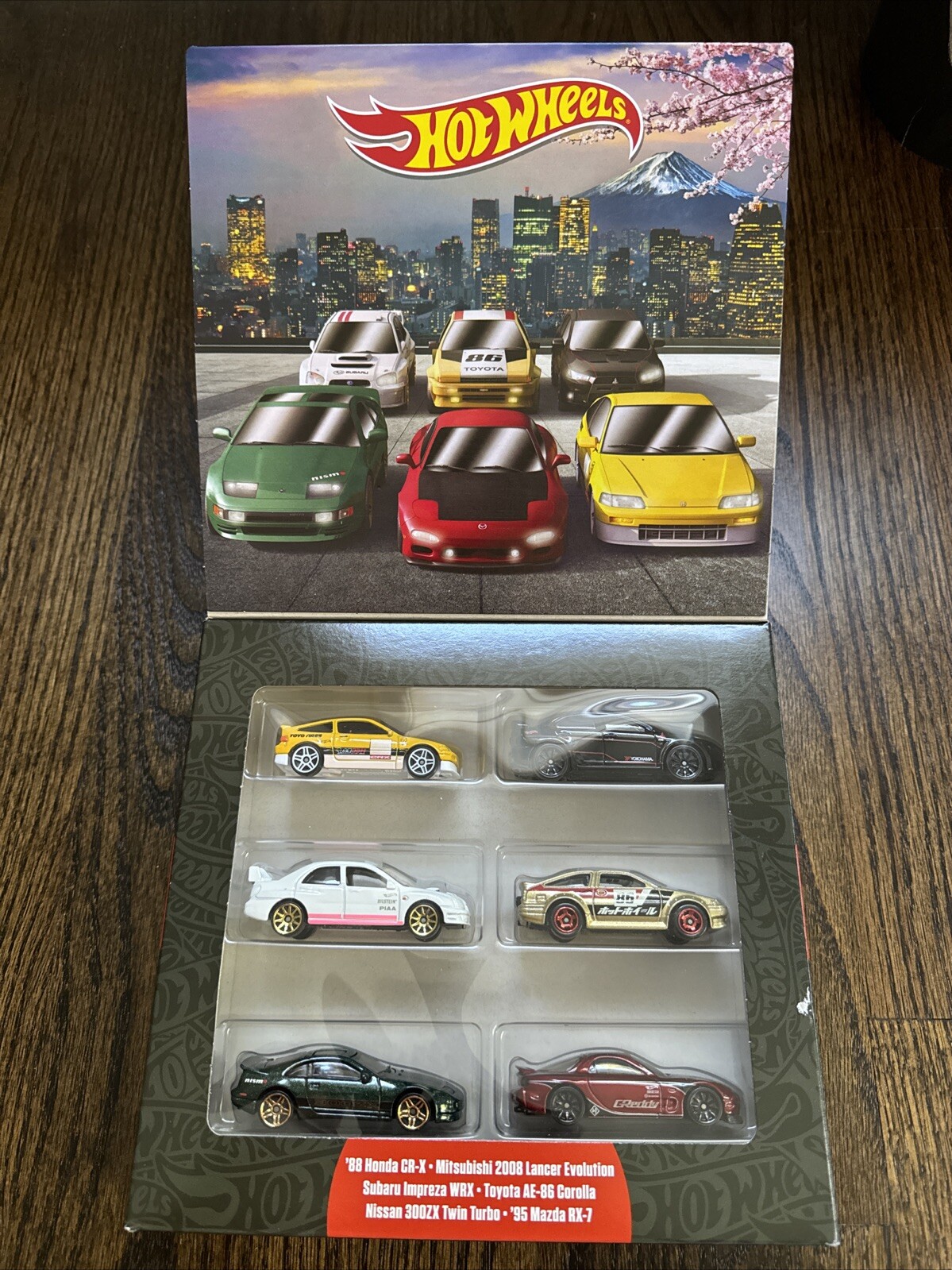 HOT WHEELS 2022 JDM 6 PACK PREMIUM HONDA CR-X MAZDA NISSAN TOYOTA JAPANESE CARS