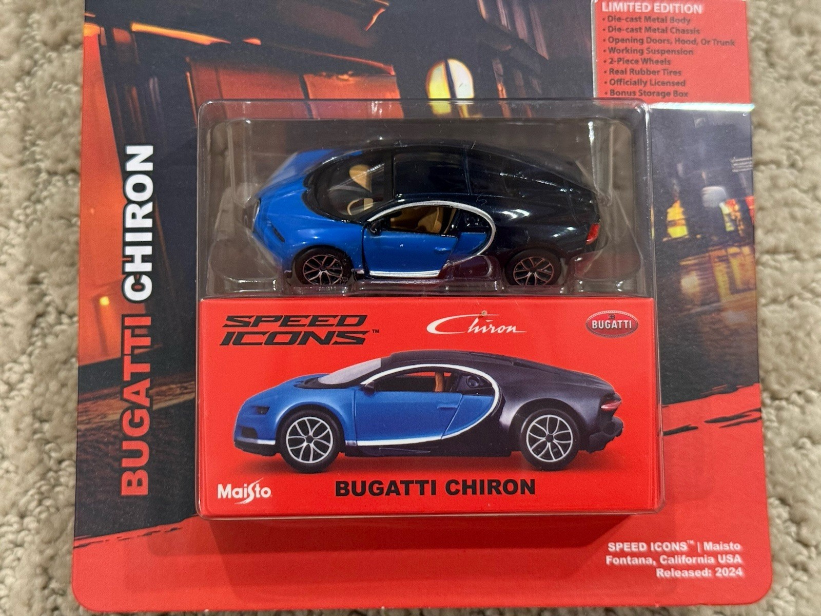 Maisto Speed Icons Bugatti Chiron 1:64 Diecast Limited Edition Car 2026 VHTF